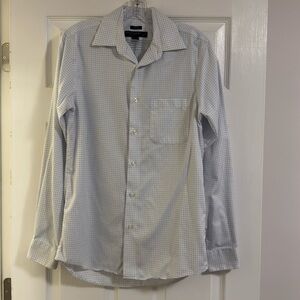 Men’s White/Blue Pronto Uomo Dress Shirt